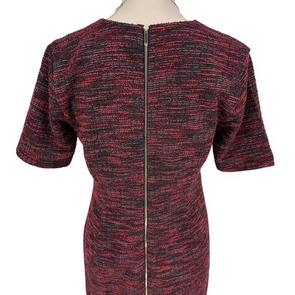 Ann Taylor Tweed Knit Square Neck Short Sleeve Sheath Dress Sz 6 Career Preppy - Picture 13 of 16